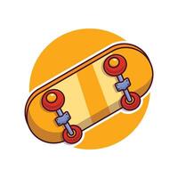 cartone animato vettore illustrazione di skateboard.