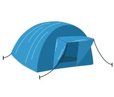 campeggio tenda. escursionismo, a caccia, pesca tela. turista tenda vettore piatto mano disegnare illustrazione isolato su il bianca sfondo