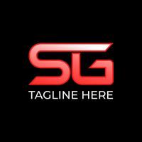 sg monogramma iniziale logo design vettore