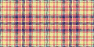 pagina vettore struttura tessuto, lana senza soluzione di continuità sfondo dai un'occhiata. pop tartan tessile plaid modello nel rosso e giallo colori.