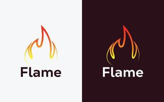 minimalista fuoco fiamma logo design vettore modello. moderno colorato fuoco fiamma vettore. cresta, inglese logo.