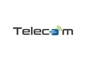 minimalista dinamico Telecom logo design vettore modello. moderno telecomunicazione logo