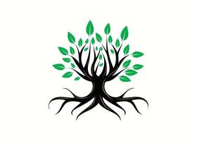 creativo e minimo astratto albero logo vettore modello. eco verde albero logo. natura albero vettore illustrazione