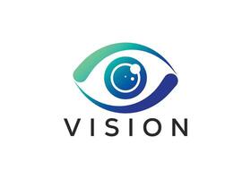 minimalista visione occhio logo design vettore modello. moderno occhio logo. minimalista stile occhio logo