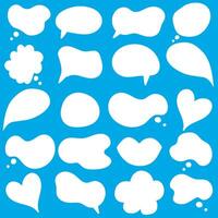fumetto vuoto grande set. vettore di nuvole di chat online isolato su sfondo bianco. elementi infografici per il tuo design. illustrazione vettoriale d'archivio