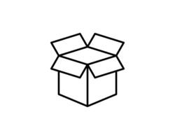 consegna confezione vettore icona. carico cartone scatola icone. scatola di cartone pacchetto cartello a partire dal linea geometrico forme.
