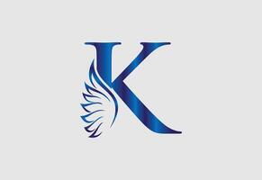 K lettera logo design e monogramma logo design vettore