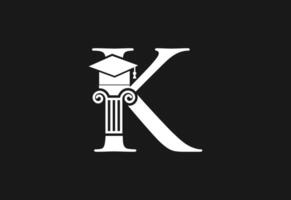Basso azienda logo con quest'ultimo K vettore modello, giustizia logo, uguaglianza, giudizio logo vettore illustrazione