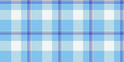 appartamento struttura tessuto plaid, unico tessile sfondo vettore. maschile dai un'occhiata senza soluzione di continuità modello tartan nel ciano e bianca colori. vettore