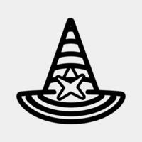 strega cappello vettore logo design