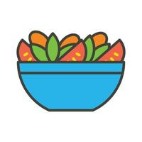 verdura insalata nel ciotola, vettore di salutare cibo