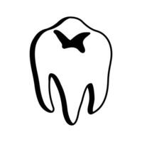 isometrico icona di dente nel di moda stile, su per premio uso vettore
