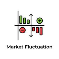 ottenere Questo bellissimo e unico icona di mercato fluttuazione, di moda vettore di azione scambio commercio