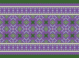 attraversare cucire. geometrico etnico modelli. design per saree, patola, sari, dupata, vyshyvanka, rushnyk, dupata, vestiario, tessuto, batik, maglieria, ricamo, ikkat, pixel modello. tradizionale design. vettore