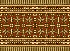 attraversare cucire. geometrico etnico modelli. design per saree, patola, sari, dupata, vyshyvanka, rushnyk, dupata, vestiario, tessuto, batik, maglieria, ricamo, ikkat, pixel modello. tradizionale design. vettore