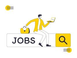 guardare per un' nuovo lavoro, carriera o lavoro ricerca, guardare per opportunità, guardare per lavoro offerte di lavoro vettore