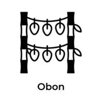 avere un' Guarda a Questo creativamente artigianale icona di obon Festival, obon evento celebrazione vettore