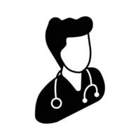 un' professionale avatar di medico icona vettore di moda design medico medico