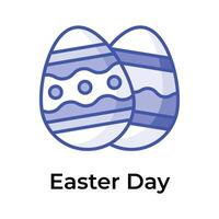 decorato uova mostrando concetto icona di di Pasqua giorno uova, Pasqua uova vettore