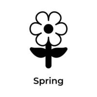 icona di fiore nel di moda design stile, concetto vettore di primavera Festival