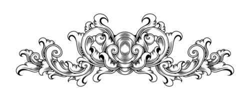 linea arte classico ornamento design incisione vettore