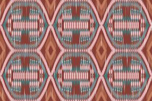 ikat paisley ricamo su il tessuto nel Indonesia, India e asiatico paesi.geometric etnico orientale senza soluzione di continuità modello.azteco stile. illustrazione.disegno per trama, tessuto, abbigliamento, avvolgimento, tappeto. vettore