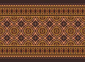 attraversare cucire. geometrico etnico modelli. design per saree, patola, sari, dupata, vyshyvanka, rushnyk, dupata, vestiario, tessuto, batik, maglieria, ricamo, ikkat, pixel modello. tradizionale design. vettore