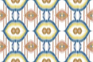 ikat paisley ricamo su il tessuto nel Indonesia, India e asiatico paesi.geometric etnico orientale senza soluzione di continuità modello.azteco stile. illustrazione.disegno per trama, tessuto, abbigliamento, avvolgimento, tappeto. vettore