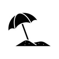 spiaggia ombrello icona vettore design modello nel bianca sfondo