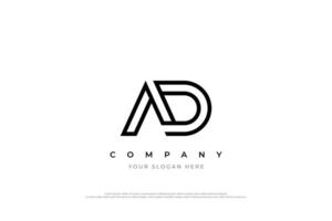semplice lettera anno Domini logo design vettore
