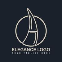 lusso logo design con monogramma lettera un' vettore