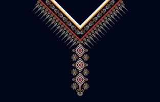 geometrico orientale modello etnico tradizionale fiore collana ricamo disegni per donne moda sfondi, sfondi, Abiti e avvolge. vettore