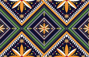 etnico astratto ikat arte. senza soluzione di continuità modello nel tribale, popolare ricamo, e messicano stile. azteco geometrico arte ornamento print.design per tappeto, sfondo, vestiario, avvolgere, tessuto, coperchio, tessile vettore