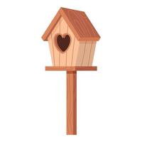 carino birdhouse su un' bianca sfondo vettore