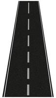 asfalto strada corsia, verticale vuoto nero cemento strada autostrada con tratteggiata linea superiore Visualizza sfondo, isolato carreggiata su bianca sfondo, vettore illustrazione traffico percorso, direzione e navigazione