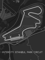 intercity Istanbul parco circuito traccia carta geografica manifesto vettore