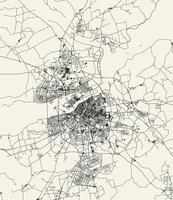 città strada carta geografica di Harbin, heilongjiang, Cina vettore