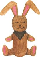 boho acquerello carino coniglio giocattoli clipart. mano disegnato illustrazione. vettore