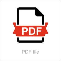 PDF file e PDF icona concetto vettore