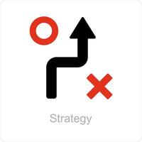 strategia e attività commerciale icona concetto vettore