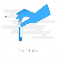 test tubo e scienza icona concetto vettore