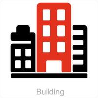 edificio e appartamento icona concetto vettore