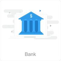 banca e i soldi icona concetto vettore