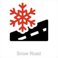 neve strada e nevicata icona concetto vettore