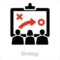 strategia e Astuccio icona concetto vettore