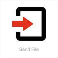 Spedire file e file icona concetto vettore