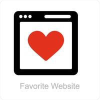 preferito sito web e del browser icona concetto vettore