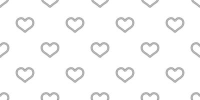 cuore senza soluzione di continuità modello San Valentino vettore corda laccio cartone animato sciarpa isolato ripetere sfondo piastrella sfondo scarabocchio illustrazione design