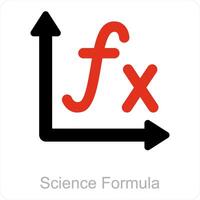 scienza formula e laboratorio icona concetto vettore