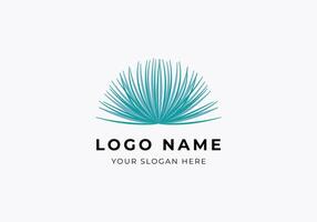 logo Agave pianta, Agave fiore, minimalista e moderno logo design. modificabile colore vettore